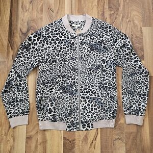 Kori Leopard Print Zip-Front Lightweight Jacket